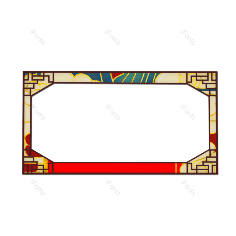边框图片,立体元素,中式边框PNG,新年边框免抠素材